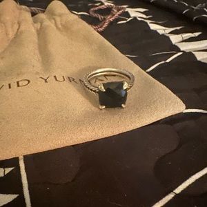 David Yurman Chatelaine black onyx ring size 7.